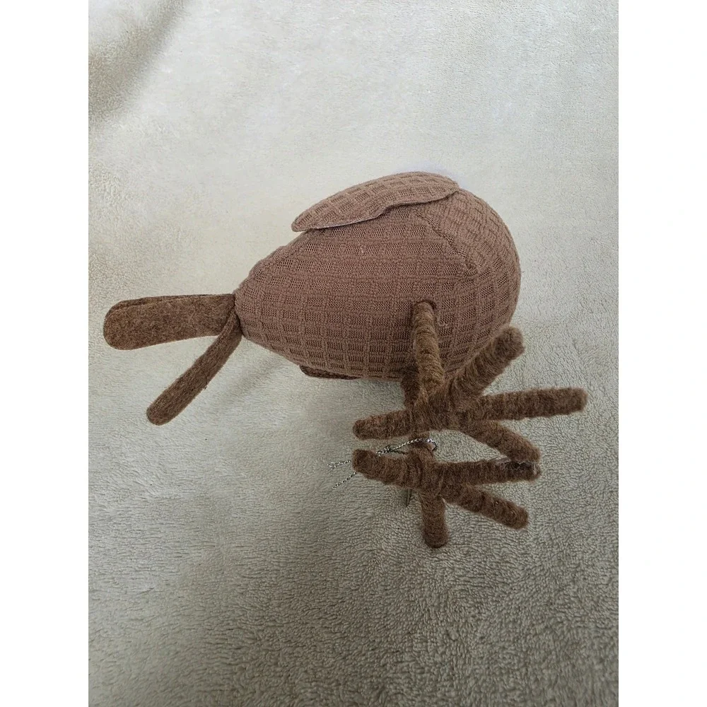 Target Wondershop 2025 Fabric Bird Scoops Ice Cream Sundae Brown White Cherry